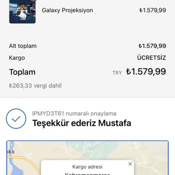 GalaxyBloom Projeksiyon Cihazı Teslim Edilmedi