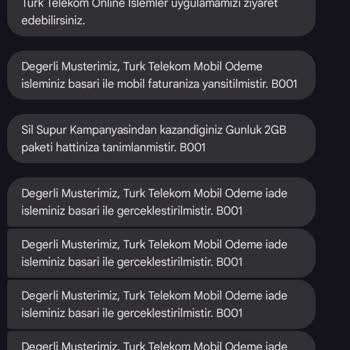 Türk Telekom Mobil Ödeme İade Sorunu