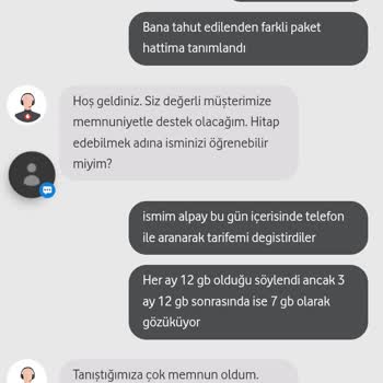 Vodafone Taahhüt Edilenden Farklı Paket