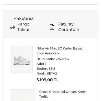 SuperStep Nike Air Max SC und Crocs Crocband Unisex-Sandalen nicht vollständig geliefert