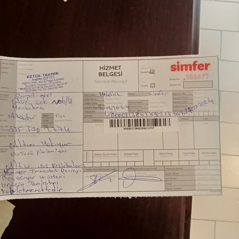 Simfer Fırın Değişimi Olmasını İsteme