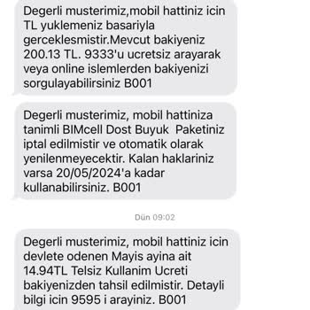 Bimcell Paket Yapmadan Parayı Aldı