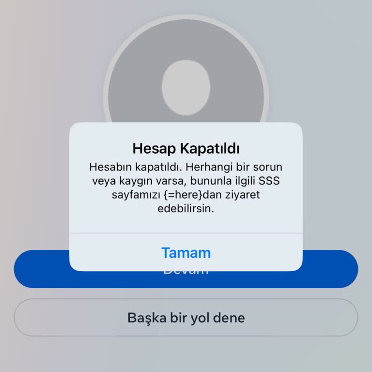 Facebook Askıya Alınan Hesap