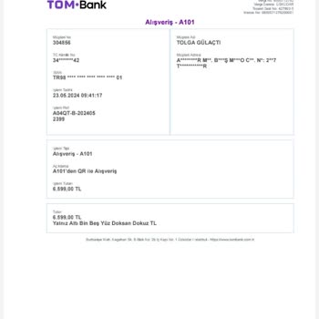 Hadi - TOMBANK Tabi Hadi A101 Tom Bank