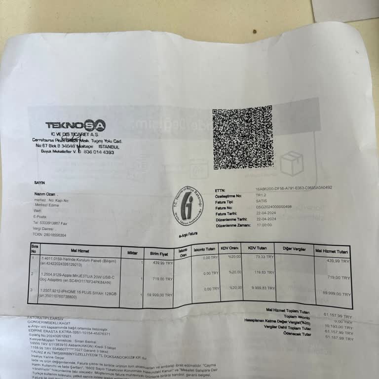 Teknosa Telefon Kurulum Paketi