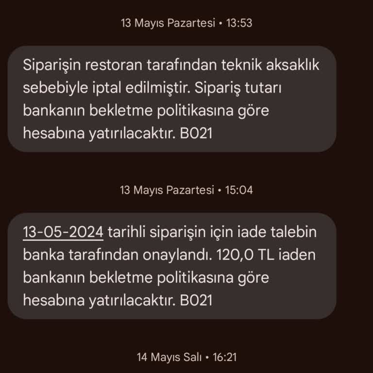 Ziraat Bankası Banka Tarafından İade Ücreti Geri Yatırılmadı.