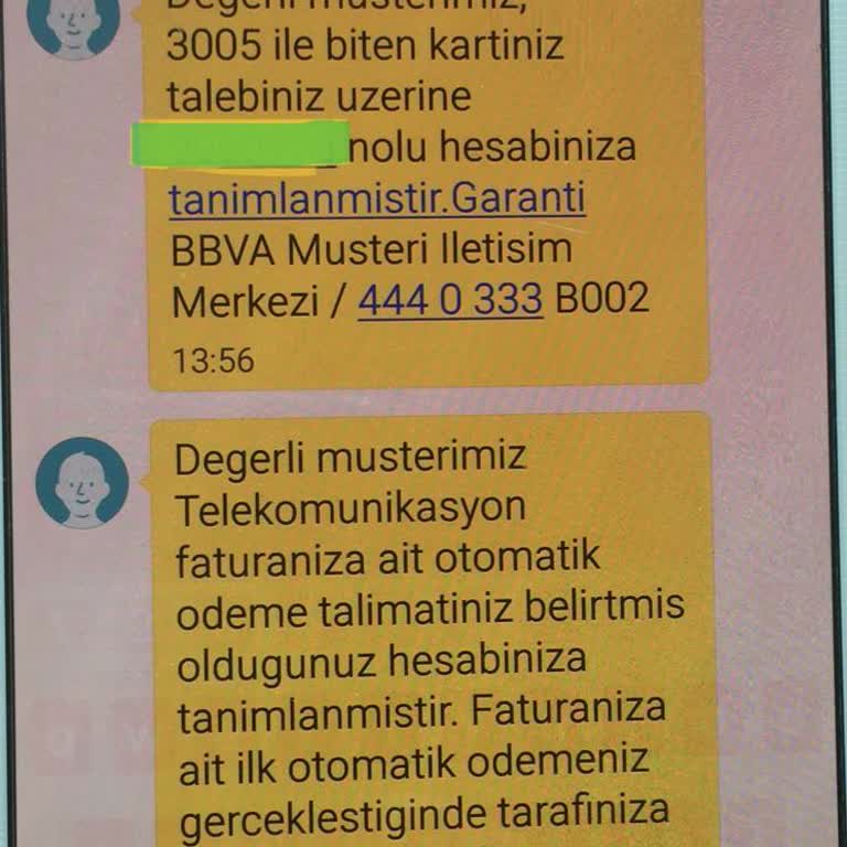 Garanti BBVA İzinsiz Otomatik Ödeme Talimatı