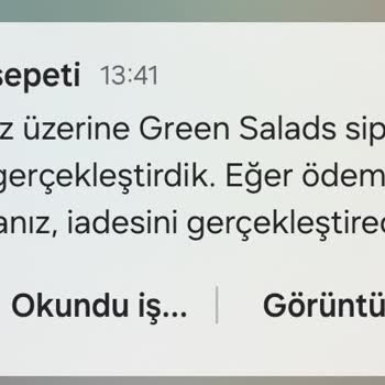 Yemek Sepeti Sorumsuzluğu