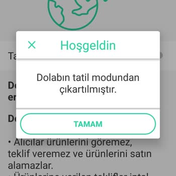 Dolap Bilgim Onayım Olmadan Tatil Moduna Alıyor Sürekli