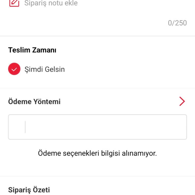 Tıkla Gelsin Sipariş Verilememesi Ödeme Hatası