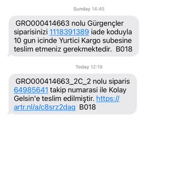 Yurtiçi Kargo Gürgençler Web Alımında İade İşlevsizliği