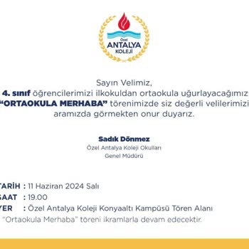 Özel Antalya Koleji Konyaaltı Kampüsü Söz Verilen Tarihe Uymaması