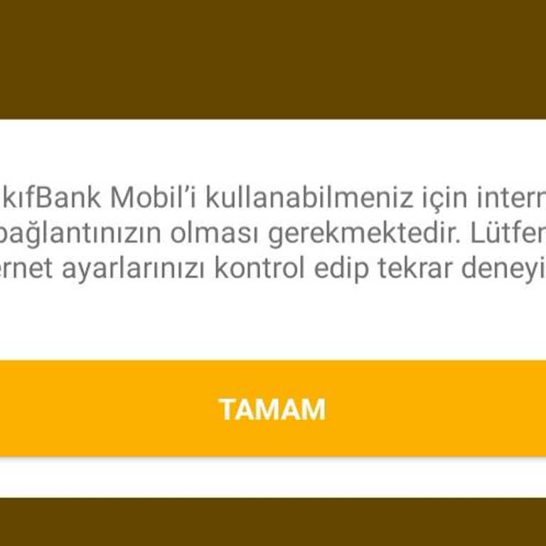 VakıfBank Mobile Giriş Yapamıyorum