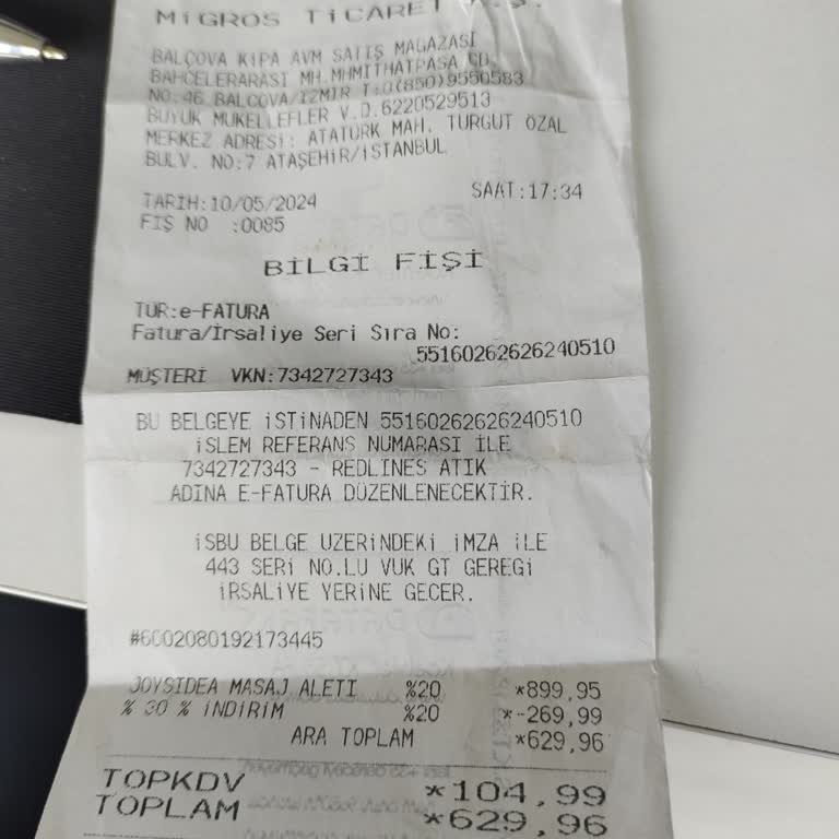 Migros'tan Aldığım Masaj Aletinin Bozuk Çıkması