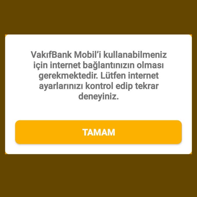 VakıfBank Mobile Giriş Problemi