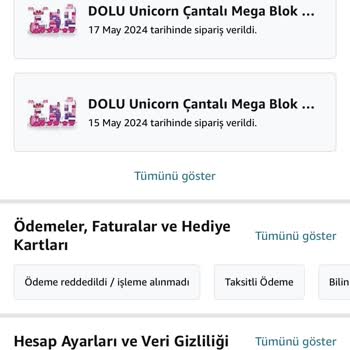 Amazon Ürünümü Göndermedi. Kargo Mesajı Vs Günlerdir Yok