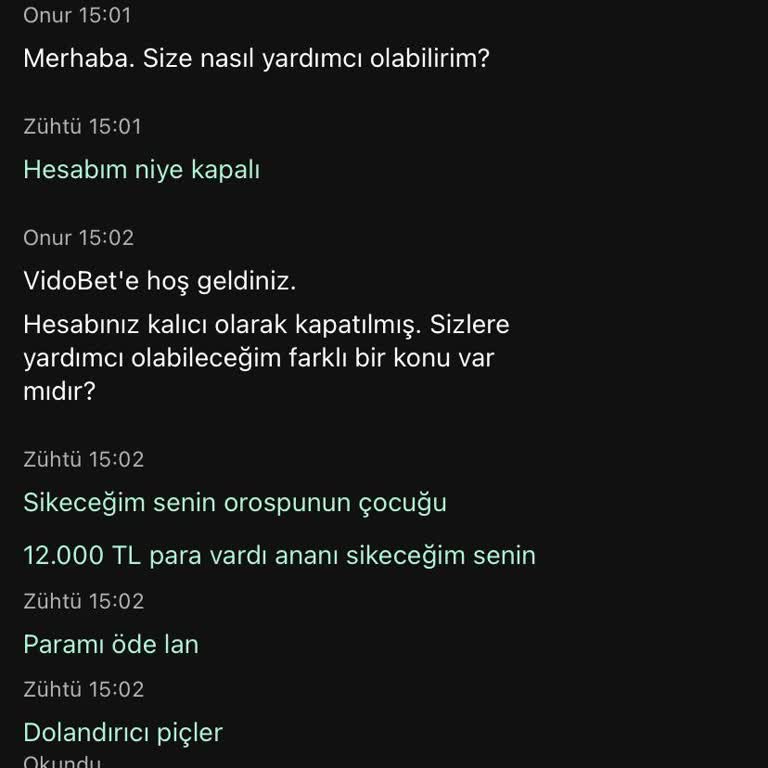 Vidobet Çekim Verdim Hesabı Kapattılar