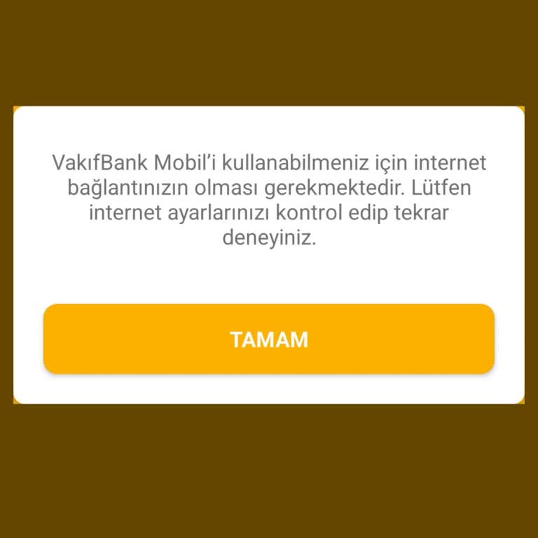 VakıfBank Mobil. Giriş Hatası