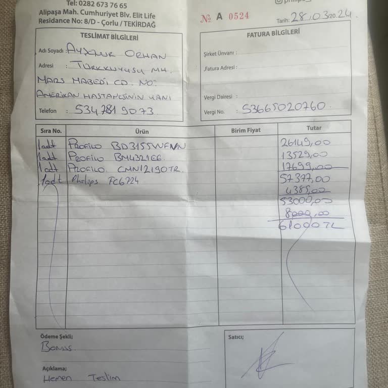 Profilo Teslimat Konusunda Mağduriyet Yaşıyoruz