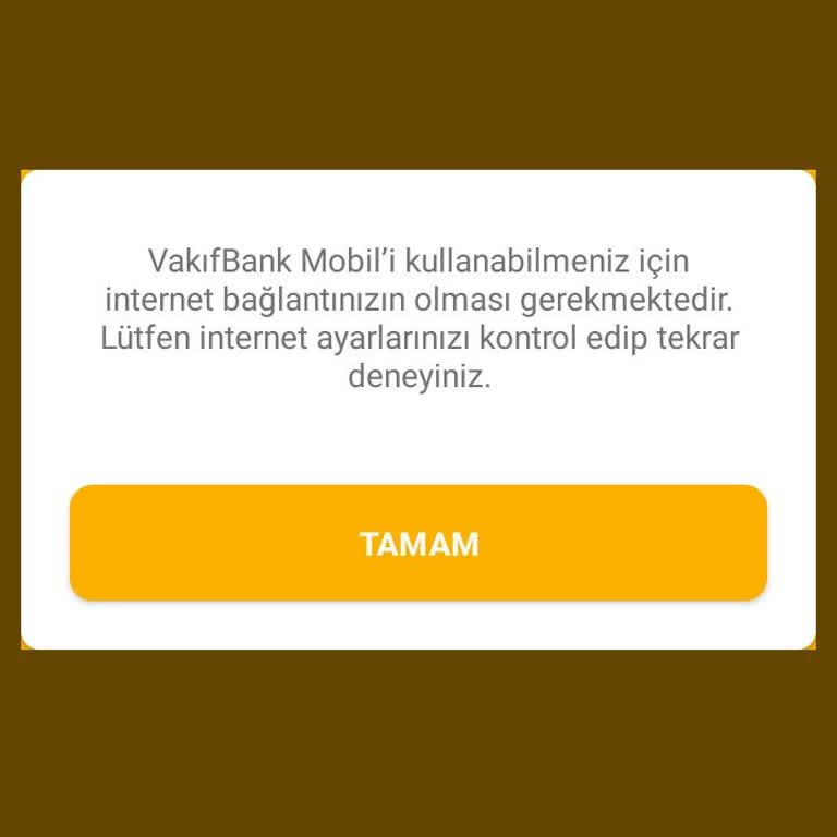 VakıfBank İnternet Sorunu Giderilmesi İçin Talep
