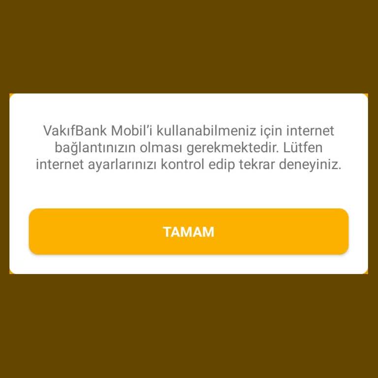 VakıfBank İnternet Bağlantı Hatası