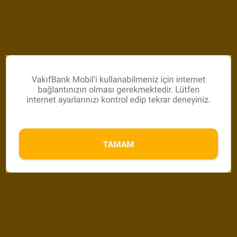 VakıfBank İnternet Bağlantısı Sorunu