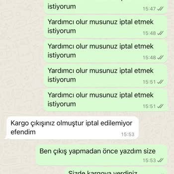 Esra Helvacı Markalı Sayfa Siparişimi İptal Etmedi
