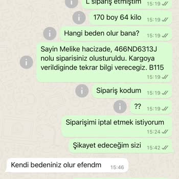 Esra Helvacı Markalı Sayfa Siparişimi İptal Etmedi