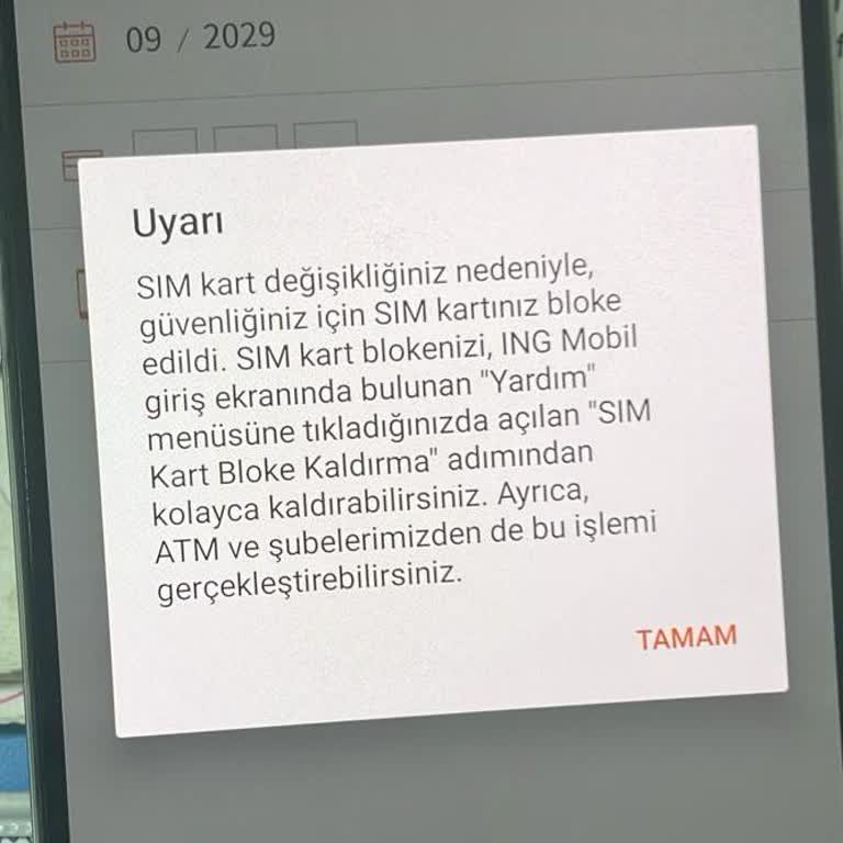 ING Sim Kart Bloke Kaldıramadım
