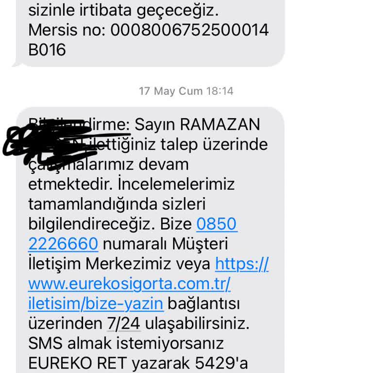 Eureko Sigorta Zorunlu Trafik Sigortası Basamak Hatası