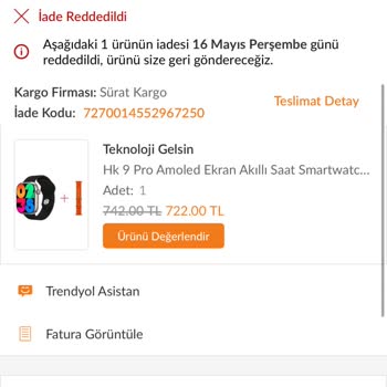 Trendyol'un Birbiriyle Uyuşmayan İşlemleri