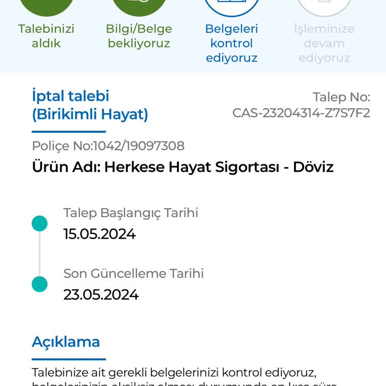 Poliçe Tutarını Yatırmıyorlar. Ahe Pişmanlıktır.