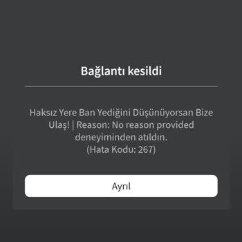 ROBLOX Suç Sız Yere Ban Yemek