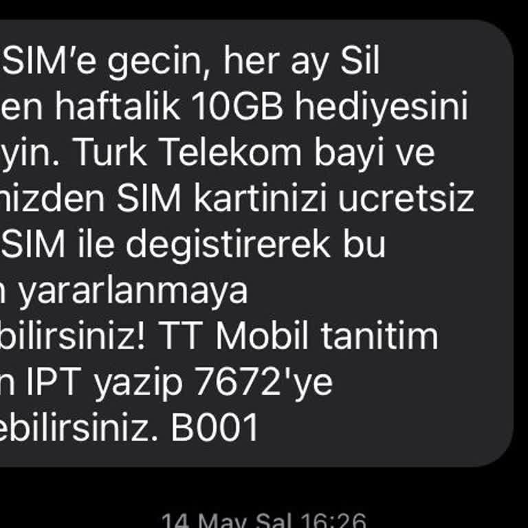 Türk Telekom E-sim Ücretsiz Değişim