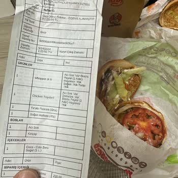 Getir Sürekli Yanlış Gönderilen Ürünler. Burger King Pişmanlıktır!