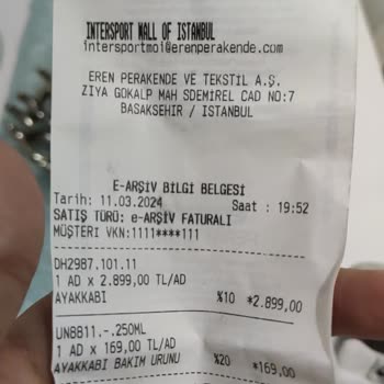 Intersport İade Talebi