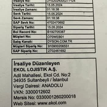 Dyson Türkiye Faturalarımızı Kesmiyor
