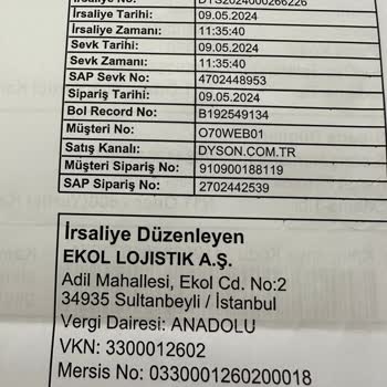 Dyson Türkiye Faturalarımızı Kesmiyor