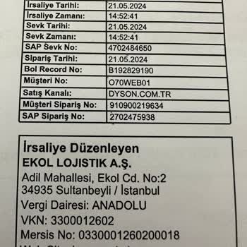 Dyson Türkiye Faturalarımızı Kesmiyor