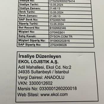 Dyson Türkiye Failed to Provide Corporate Invoice for My Purchase