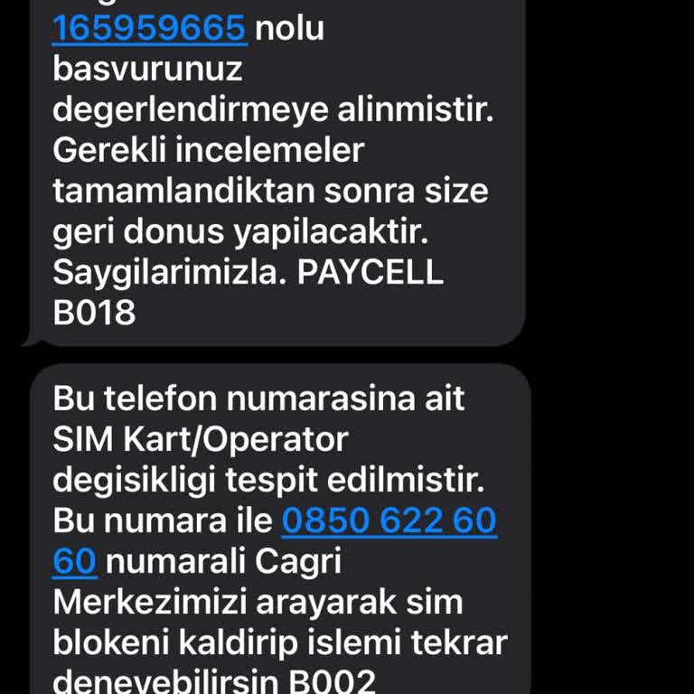 Paycell Sim Blokesi Kaldırma