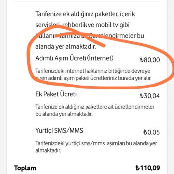 Vodafone Kullanmadığım Paket Ücretini İstiyor