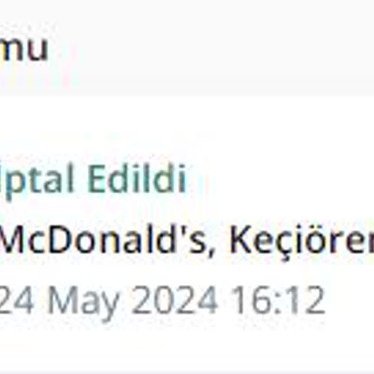 Keçiören McDonald's Sipariş İptali
