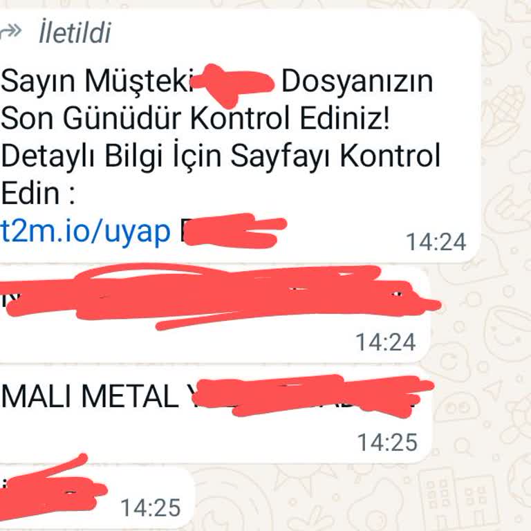 Malı Metal (SMS) Gelen SMS
