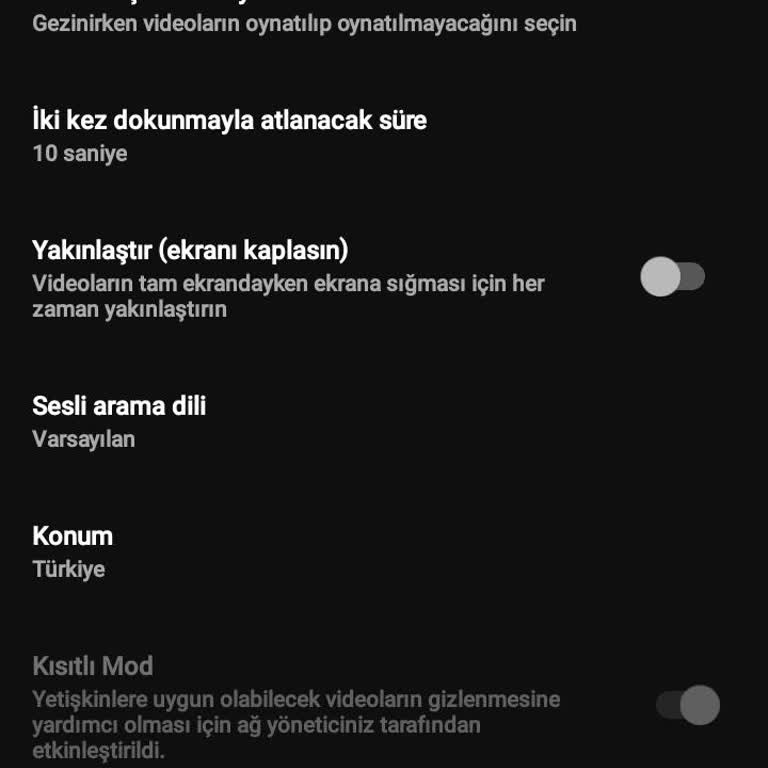 Şok Net Kısıtlı Modu Kapat