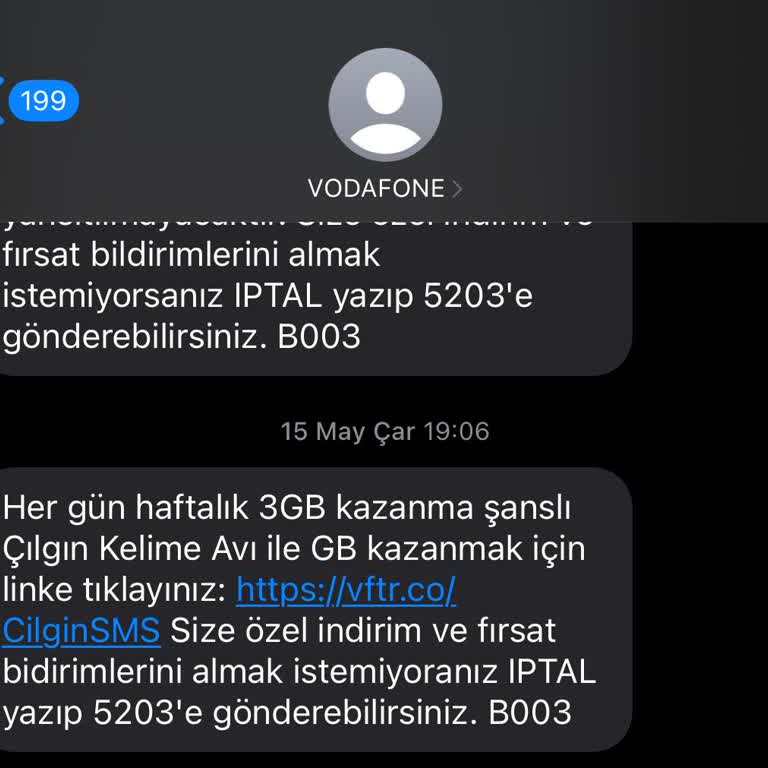 Vodafone Çılgın Kelime Avı Aldatmacası