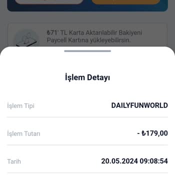 Dailyfun Kullanmadığım Uygulama İçin Faturama Ek Ücret Yansıtılıyor