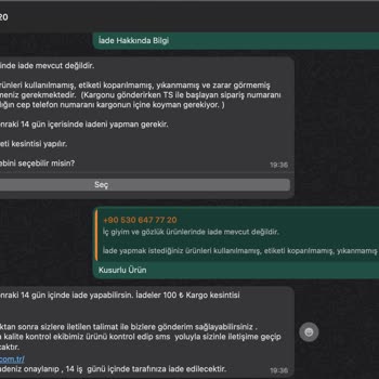 Eyyo Atelier Defolu Ürüne İade Kargo Ücreti Kesintisi