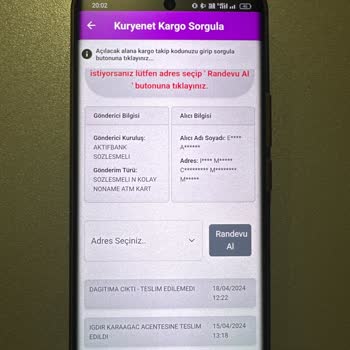 Kuryenet Acil Dönüş Yapın