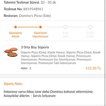 Domino's Antalya Manavgat Side Eksik Malzemeli Pizza Yolladı.